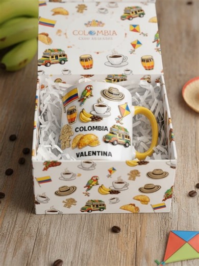 Personalized Colombia Mug with Custom Name Design