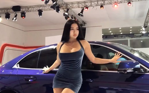 Vo Huynh Ngoc Phung-Pong Kyubi在2019年越南车展上拍照，VMS2019