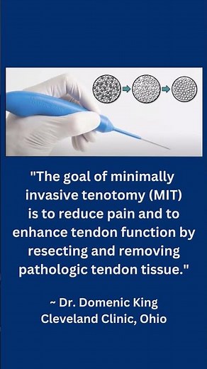Minimally invasive tenotomy and tendinopathy