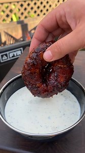 7M views · 57K reactions | Texas Twinkie Stuffed Onion Rings 勞 | Over The Fire Cooking by Derek Wolf | Facebook