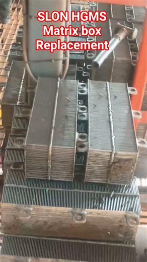 SLON High Magnetic gradient separator choke Matrix changing video #mineralindustry #mineralprocess