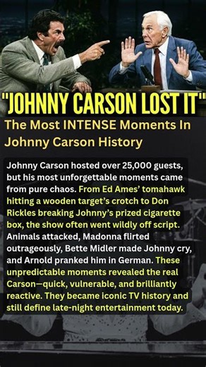 The Most INTENSE Moments In Johnny Carson History #shorts #viralshorts