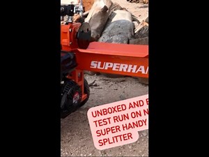 Unboxing assembly review and first start of super handy log splitter from Amazon