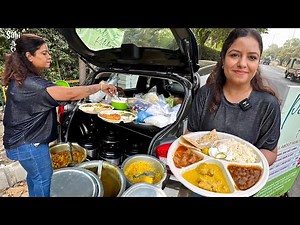 Luxury 40/- Skoda wale Madam ki Ghar wali Lunch Thali | Street Food India
