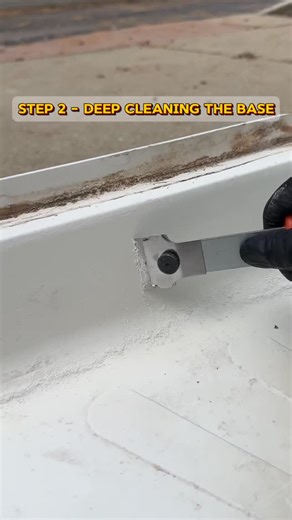 Armoglaze | Safe refinishing on Instagram: "Shower Base Refinishing | Step 2: Deep Cleaning the Base Step 2 of shower base refinishing – deep cleaning the base. Using a scraper, we remove years of buildup and residue from every ridge of the shower base. Then we sweep the debris to prepare for epoxy coating. ✔️ Strong adhesion starts with a clean surface ✔️ Safe for DIY or pro refinishing ✔️ Proven Armoglaze method since 2012 👉 Next: Step 3 – Final cleaning & sanding Learn more about Armoglaze r