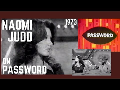 RARE TV: Naomi Judd on 'Password' in 1973 (old 1970s TV game show)