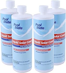 Pool Mate 1-Quart 4-Pack Premium Liquid Solar Cover, Liquid Solar Blanket for Pool, Made in USA