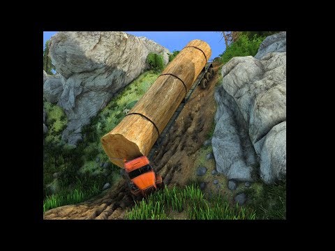 DEADLY DOWNHILL ROAD:daring and crazy stunts of logging trucks going down hilly roads