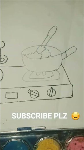 HOW TO DRAW KITCHEN SET