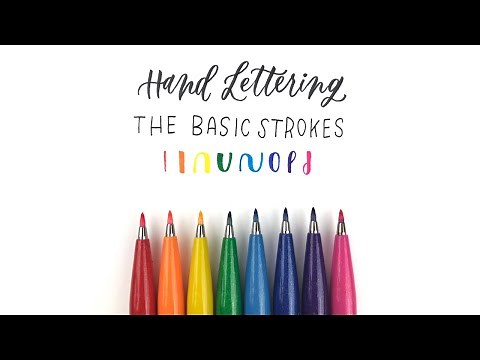Hand lettering the basic strokes in real time