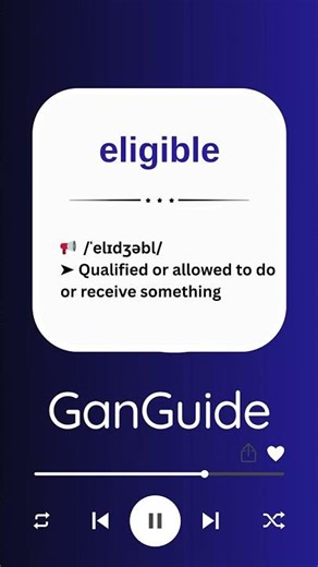 C1 English Word: ELIGIBLE | Meaning & Pronunciation