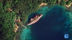 A cruise ship is found abandoned in the middle of the Solomon Islands… How did it get there? And why is it still there? Watch a new #WhatOnEarth tonight at 10p ET on Science Channel. | Science Channel
