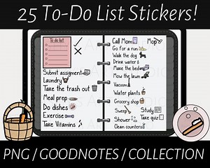 Goodnotes To Do Liste, GoodNotes Sticker, GoodNotes Elemente, iPad Sticker, GoodNotes Journal, Planner Sticker, Goodnotes Icons