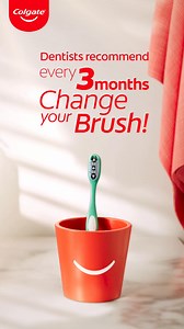 Enjoy that new brush feeling! ✨ Swap your old toothbrush for a new one for a better clean & healthier* smile! 醴 Dentists recommend to change your toothbrush every 3 months. *In reducing plaque between teeth vs a new brush after 12 weeks | Colgate Australia and New Zealand | Facebook
