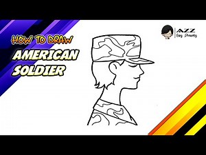 How to draw American Soldier step by step