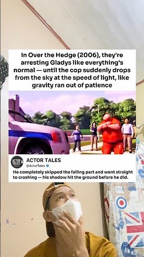 In Over the Hedge (2006), they’re arresting Gladys like everything’s normal — until