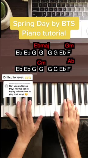 Easy Piano Tutorial: Spring Day by BTS