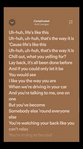 #complicated #avrillavigne #lyrics #songlyrics #trend #fyp