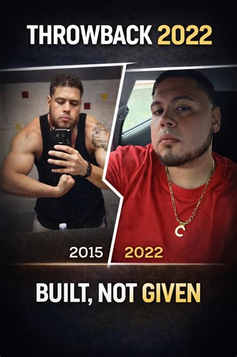 Throwback 2022 — Growth Season. Description 2015 vs 2022. No shortcuts. Just work and discipline. Still building. #throwback #growth #discipline #carlitovelazquez #DisciplineMode @Carlito Productions @Carlito’s MarketPlace
