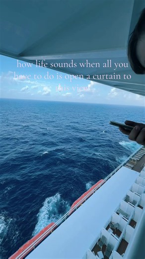 Carnival Jubilee cruise 2026 cabin view — how life sounds opening the curtain