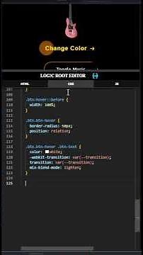 Guitar 🎸 Theme CSS Button Animation Tutorial Conic Gradient Hover #coding #programming #htmlcss