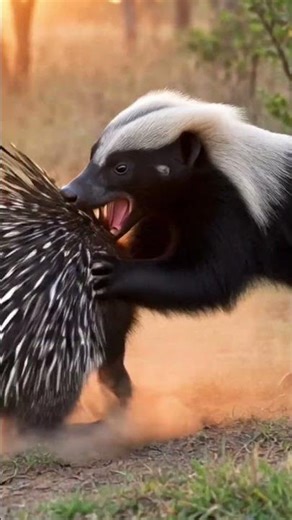 Honey Badger vs Porcupine — Bristling Battle