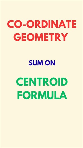 mahaclass10 on Instagram: "Centroid of Triangle | Class 10 Maths Example | Coordinate Geometry Learn how to find the centroid of a triangle using the centroid formula. In this example, the vertices are A(-7, 6), B(2, -2), and C(8, 5). Step-by-step solution is shown so you can easily understand and apply the formula. 👉 Centroid Formula: G(x, y) = ( (x₁ + x₂ + x₃) / 3 , (y₁ + y₂ + y₃) / 3 ) Answer: G(1, 3) ✅ 🔔 Subscribe for more solved examples and Class 10 Maths Shorts! centroid of triangle cla
