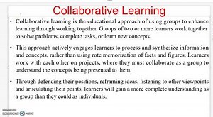 What is Collaborative Learning?