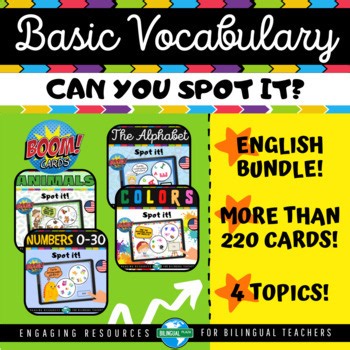 Boom Cards™ Basic Vocabulary ESL Newcomer Activities & Digital Game