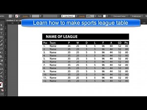 Adobe Illustrator - How to Make Sports League Table