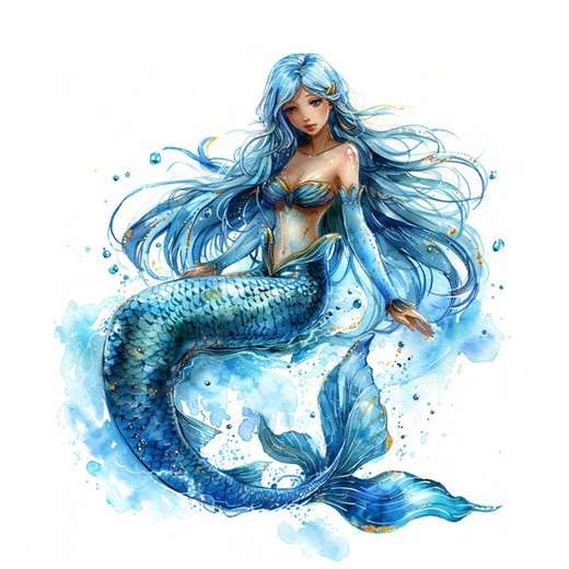 10 Watercolor Mermaid Clipart | Mermaid Fashion | Printable Watercolor Clipart | High Quality Jpgs | Digital Download | Paper Craft - Etsy