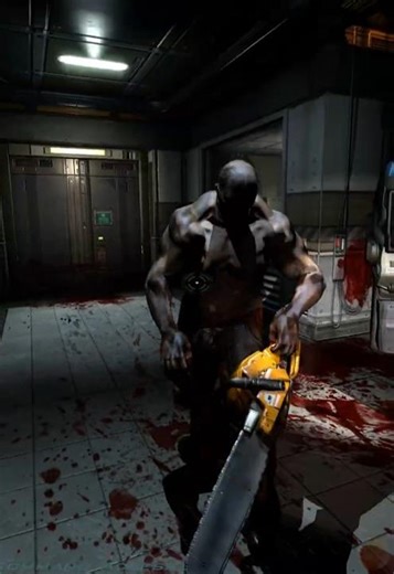 Game CHAINSAW ZOMBIE shader & lighting effects from 2004 games could do that! #doom3 #gaming #shorts