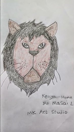 How I Drew an African Lion | King of the Wild #wildearth