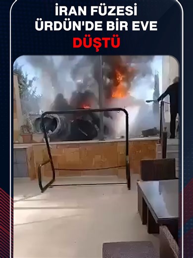 BALKONA BALİSTİK FÜZE DÜŞTÜ! İran’dan atılan balistik füze, Ürdün'de bir evin balkonuna düştü.