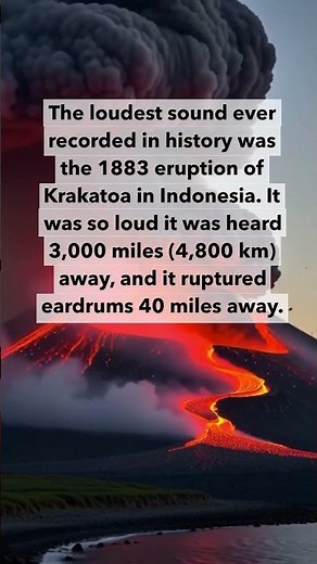 The loudest sound ever recorded in history | Fun Facts