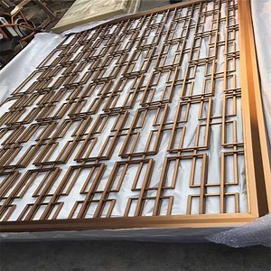 [Hot Item] Laser Cut Panel Stainless Steel Screen Golden Metal Screens