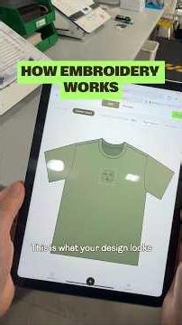 Custom t-shirt embroidery from start to finish! #embroidery #printify #printondemand