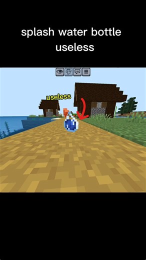 Minecraft splash water bottle are useless #minecraft #shortsfeed #gaming
