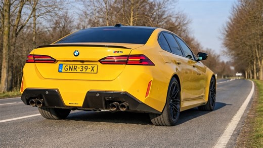 BMW sedan acceleration and speed test on highway