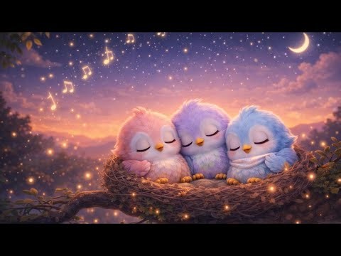 Sing Little Birds 🌙 | Gentle Bedtime Lullaby for Kids | Calm Sleep Animation