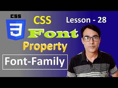 Font Family in CSS font property | CSS lesson - 28 | CSS tutorial for beginners in hindi