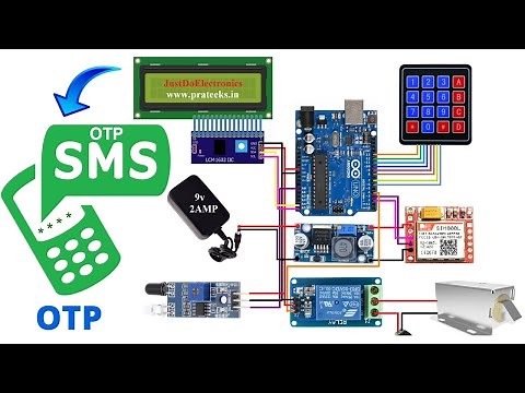 OTP Based Door Lock Using Arduino & SIM800L GSM | Smart Security System | 4x4 Keypad