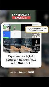 Experimental hybrid compositing workflows with Nuke, ML & AI at ‪@FMXConference‬ with ‪@FoundryTeam‬