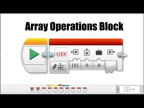 Programming in EV3: The Array Operation block