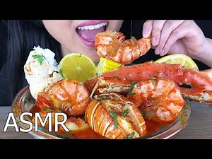 ASMR SEAFOOD BOIL BLOVES SAUCE (NO TALKING) | KING CRAB, LOBSTER, JUMBO SHRIMP | ASMR Phan