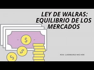 4.LEY DE WALRAS: EQUILIBRIO DEL MERCADO