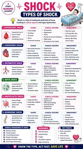 Types of Shock Explained in 5 Minutes 🚑 | #Shock #NursingStudents