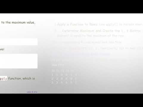 Converting a Probability Matrix to a 1, 0 Matrix