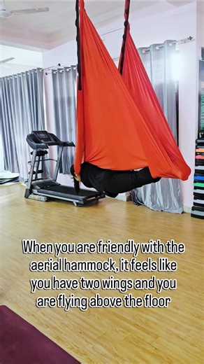 Beginners friendly AERIAL YOGA FLOWS- 1st aerial flip, 2nd aerial butterfly. #aerialyoga #aerialflip