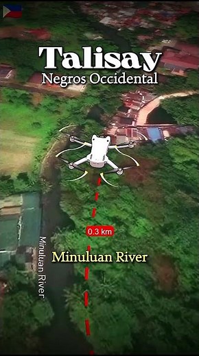 Minuluan River Talisay City Philippines Aerial Footage #AerialFootage #AerialView